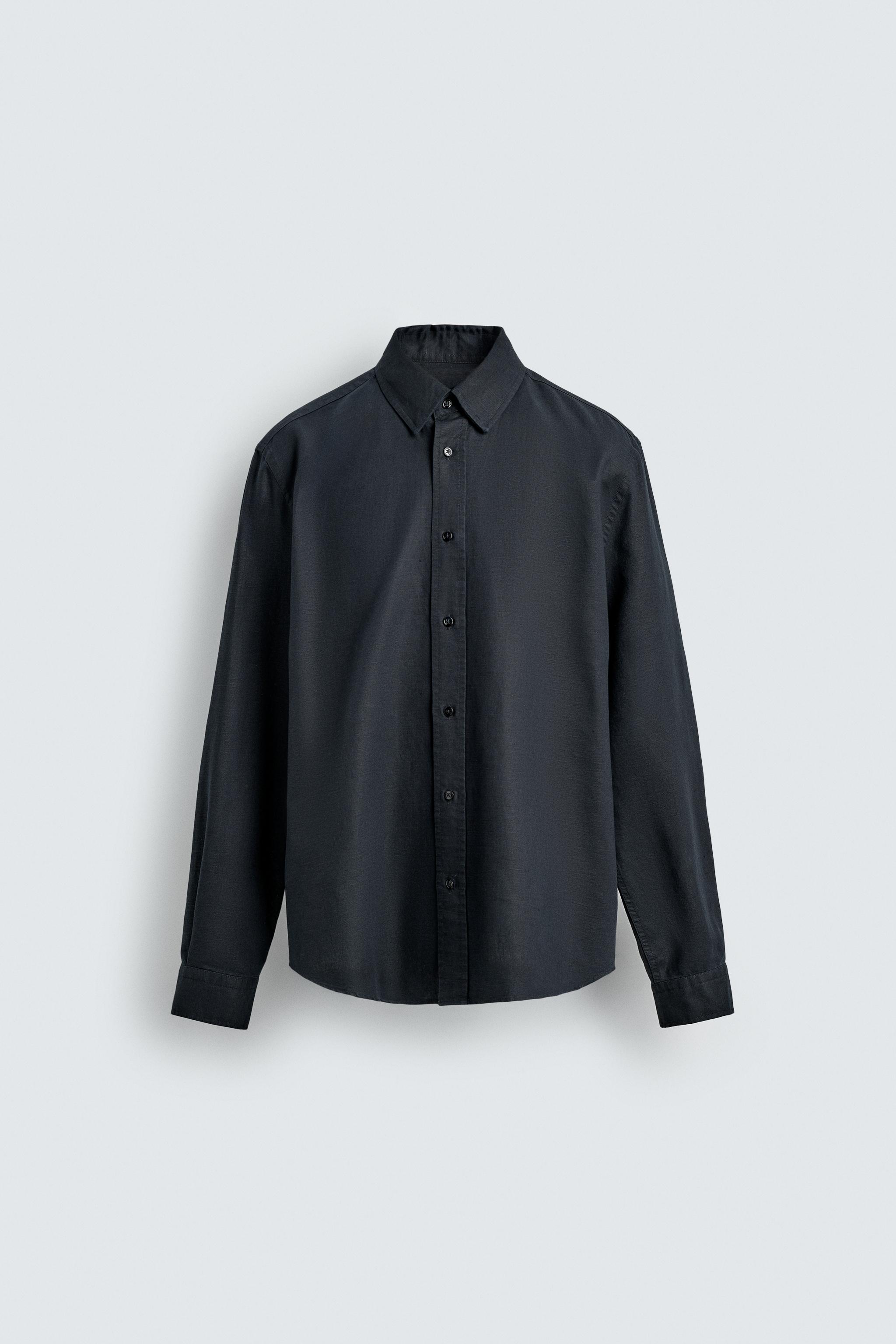 REGULAR FIT HEMP-COTTON SHIRT